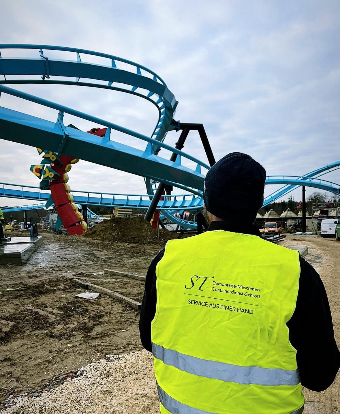 Demontage Achterbahn